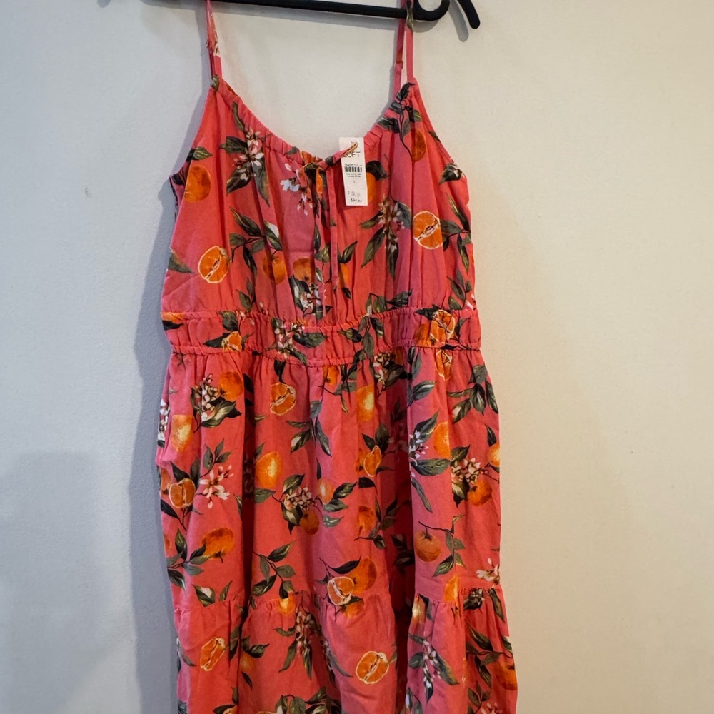 LOFT Orang Blossom Print Sundress NWT